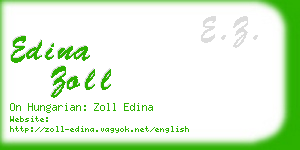 edina zoll business card